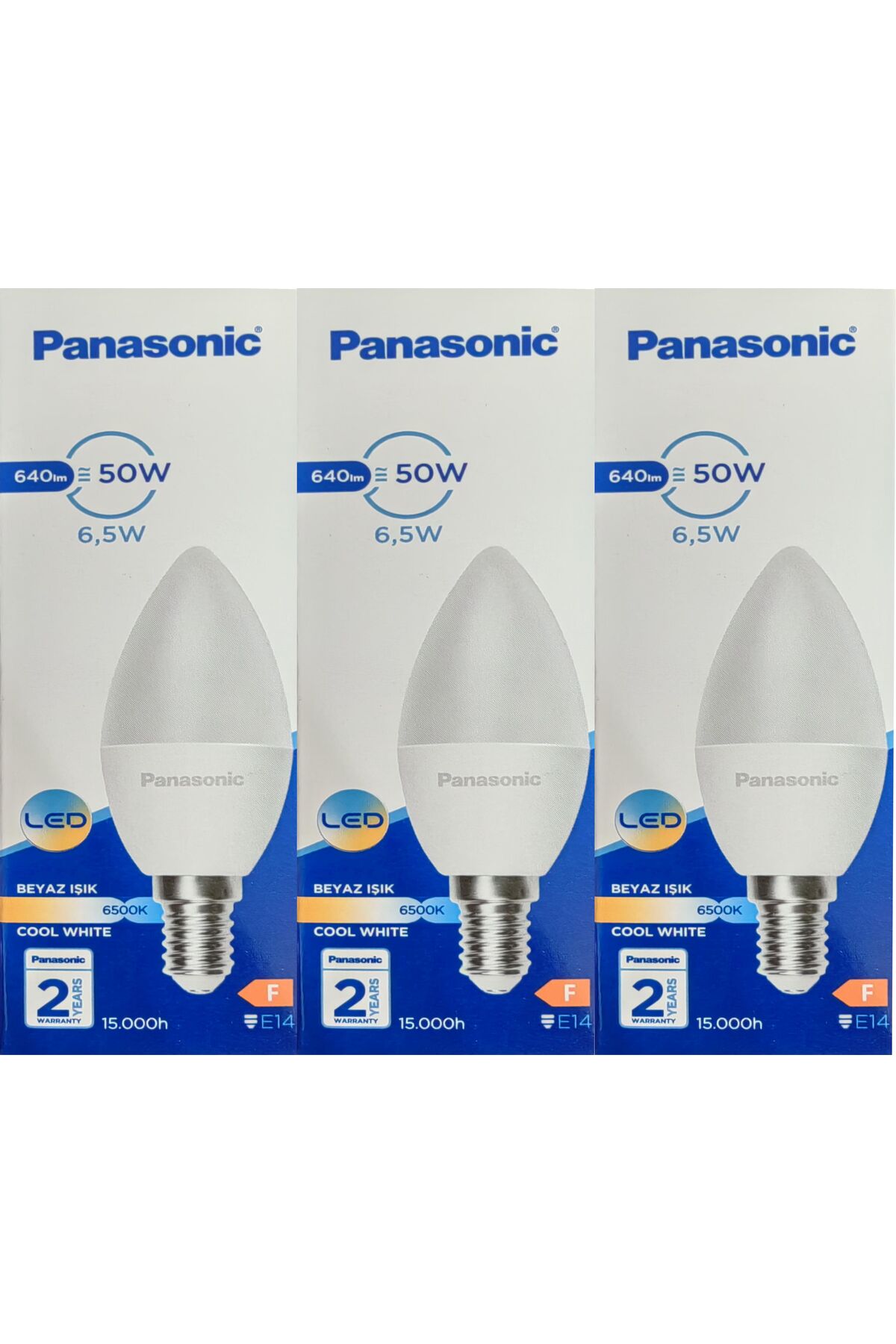 Mum Ampul 6,5w E14 Ince Duylu 4000kelvin Gün Işığı Led Ampul 3'lü